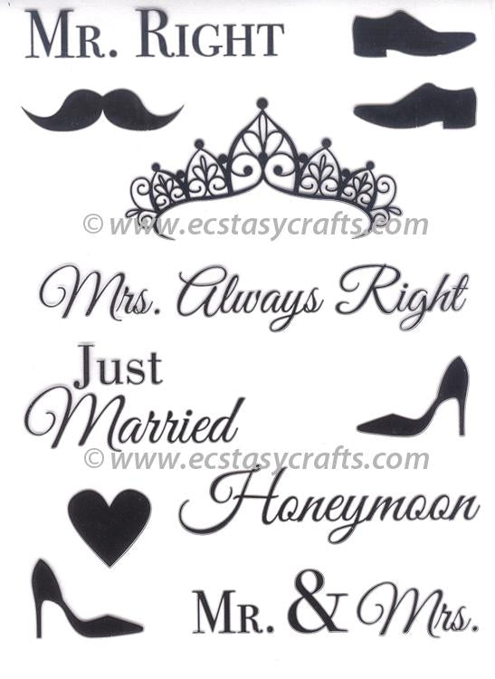 Marianne Design Clear Stamp Set: Mr & Mrs