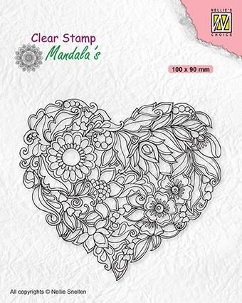 Clear Stamp Mandalas Flower Heart