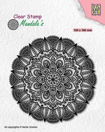 Nellie's Choice Clear Stamp Mandala Dahlia Flower