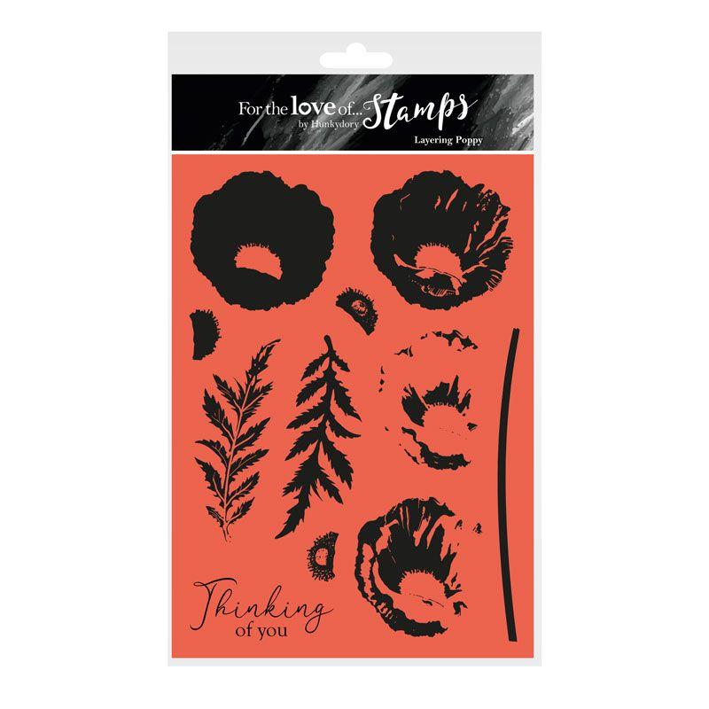 For The Love Of Stamps - Layering Poppy A5 Stamp Set