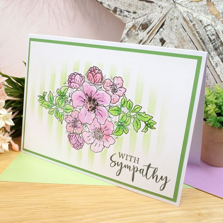 For The Love Of Stamps - Geranium Bouquet A5 Stamp Set