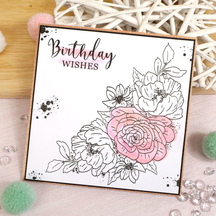 For The Love Of Stamps - Peony Wishes A5 Stamp Set