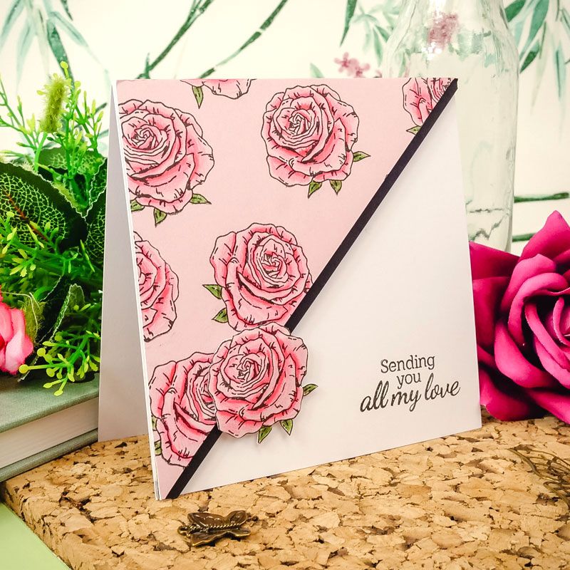 For The Love Of Stamps - Botanical Beauties - Rose A6 Stamp Set