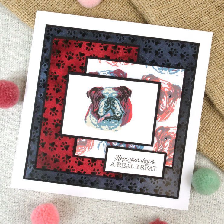 For The Love Of Stamps - Layering English Bulldog