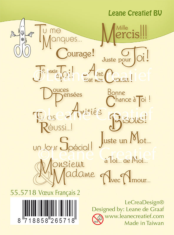 Leane Creatief Vœux Francais Clear stamp