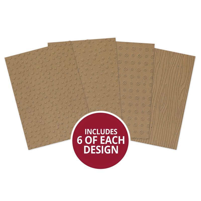 Embossed Kraft Card Selection