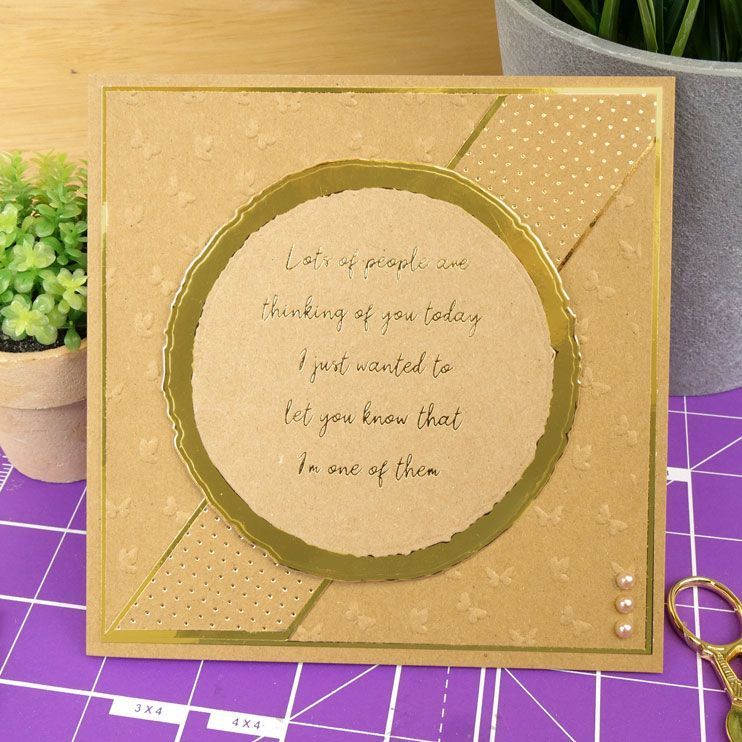 Embossed Kraft Card Selection