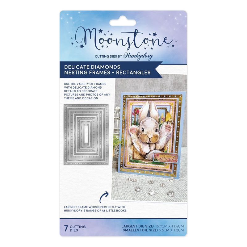 Moonstone Dies - Delicate Diamonds Nesting Frames - Rectangles