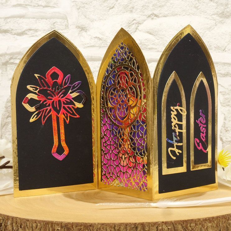 Moonstone Dies - Straight Edge Nesting Dies - Church Window