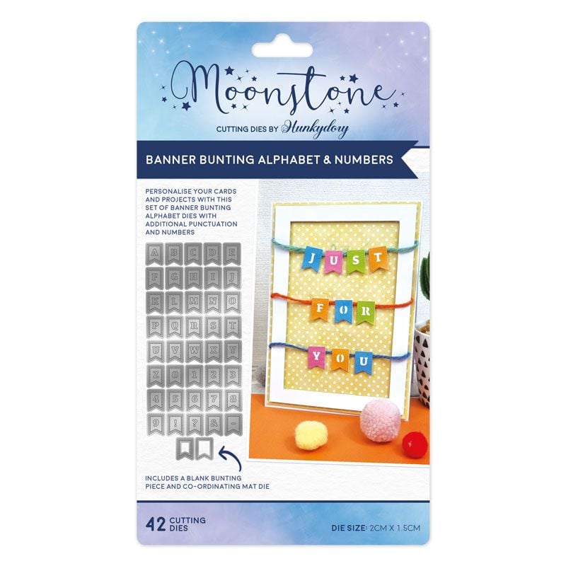 Moonstone Dies - Banner Bunting Alphabet