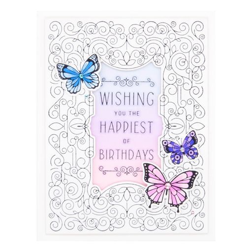 Swirl Birthday Frame Press Plate & Die Set from the BetterPress Collection