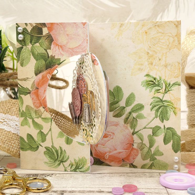 Luxury Shaped Card Blanks & Envelopes - Circle Swing Card