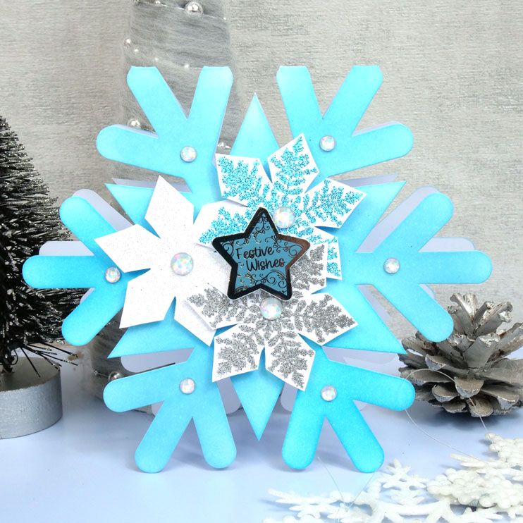 Luxury Shaped Card Blanks & Envelopes - Snowflake