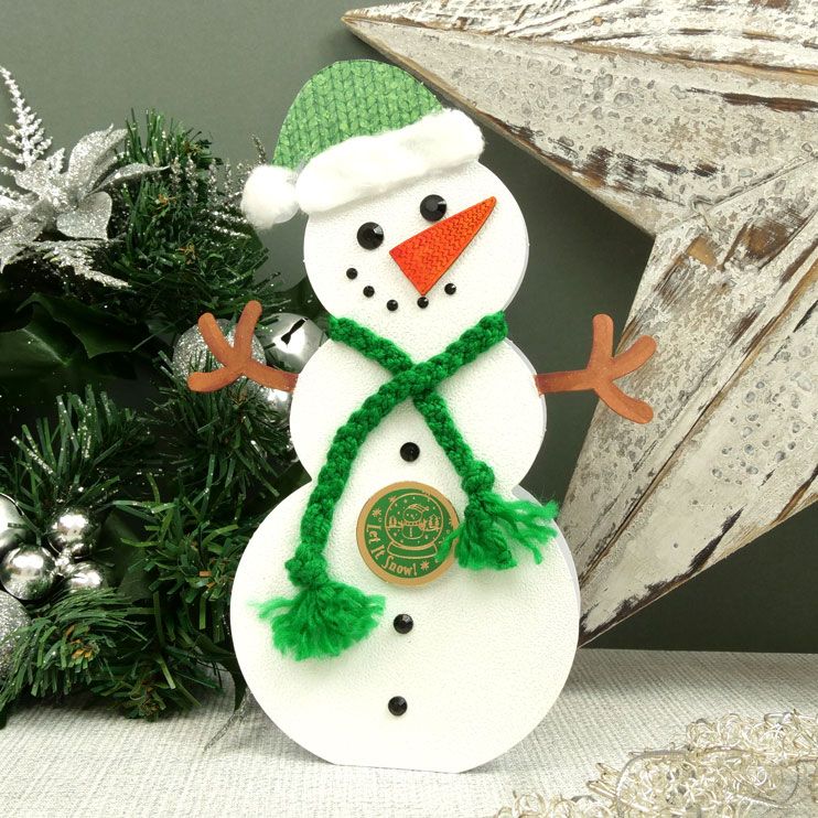 Luxury Shaped Card Blanks & Envelopes - Snowman