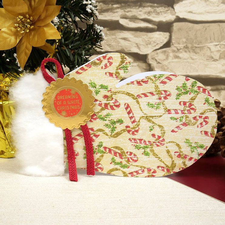 Luxury Shaped Card Blanks & Envelopes - Winter Mitten