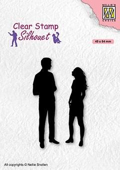 Nellie's Choice Clear Stamp Silhouette Teenagers Series A Date