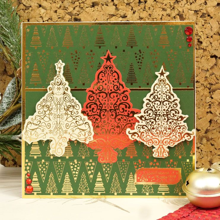 Christmas Stickables Self Adhesive Foiled Christmas Trees