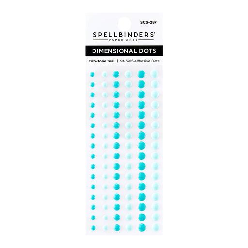 Dimensional Two Tone Teal Enamel Dots