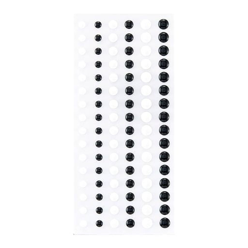 Dimensional Black & White Enamel Dots